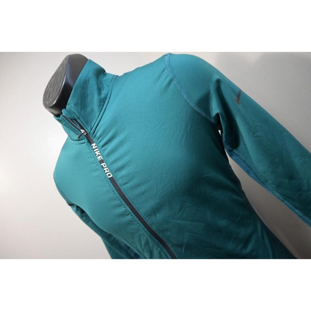 Nike Pro Running Half Zip Dri Fit Fitted Athletic Jacket Womens Sz Large